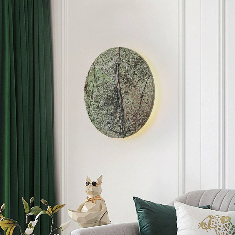 Modern Shabby Chic Round Marble LED Wall Sconce Lamp