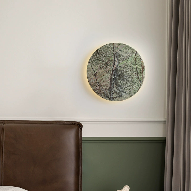Modern Shabby Chic Round Marble LED Wall Sconce Lamp