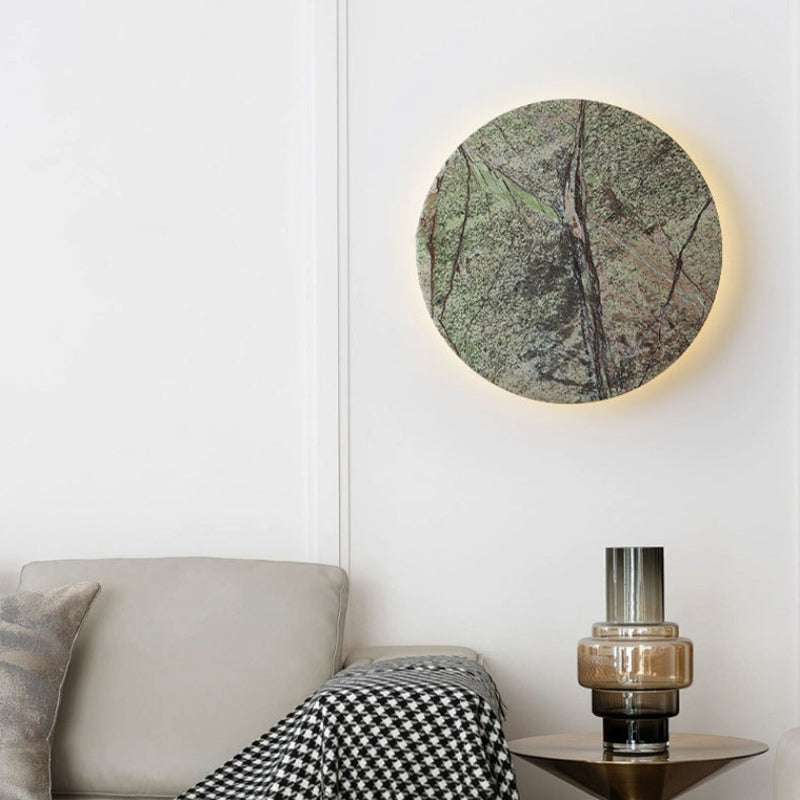 Modern Shabby Chic Round Marble LED Wall Sconce Lamp