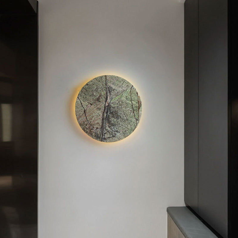Modern Shabby Chic Round Marble LED Wall Sconce Lamp