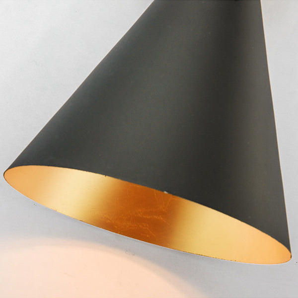 Modern Eclectic Cone Metal 2-Light Wall Sconce Lamp