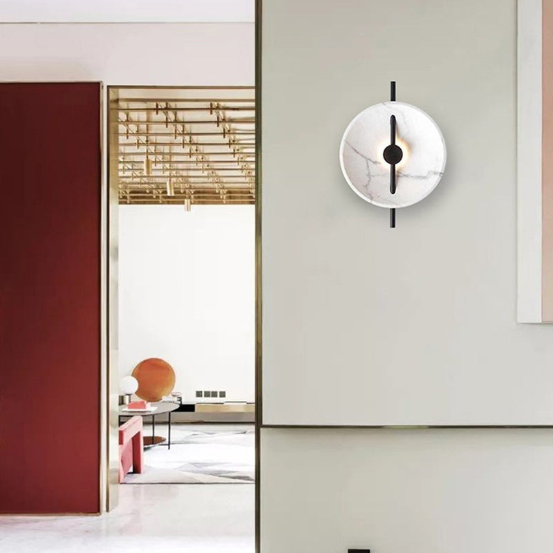 Abstract Design Round Resin Metal LED Wall Sconce Lamp