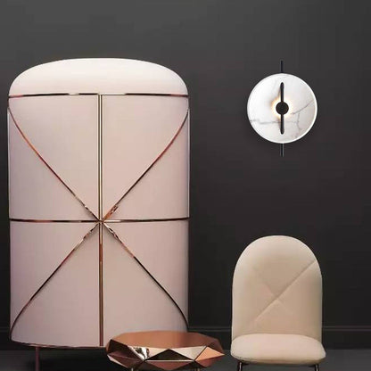 Abstract Design Round Resin Metal LED Wall Sconce Lamp