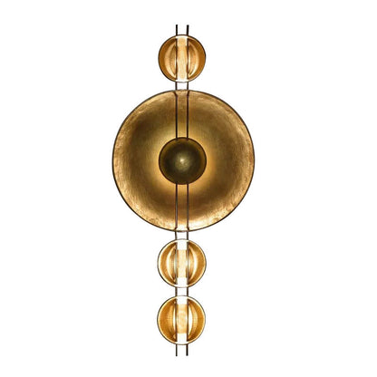 Shabby Chic Round Iron Gold Foil LED Wall Sconce Lamp