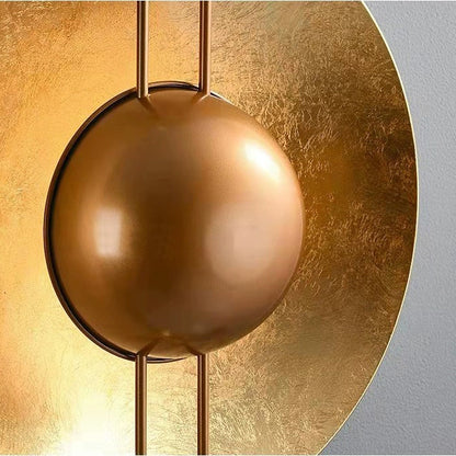Shabby Chic Round Iron Gold Foil LED Wall Sconce Lamp