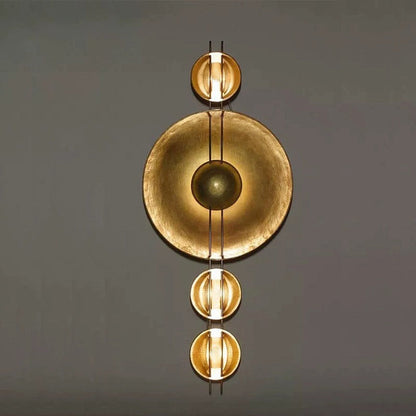 Shabby Chic Round Iron Gold Foil LED Wall Sconce Lamp