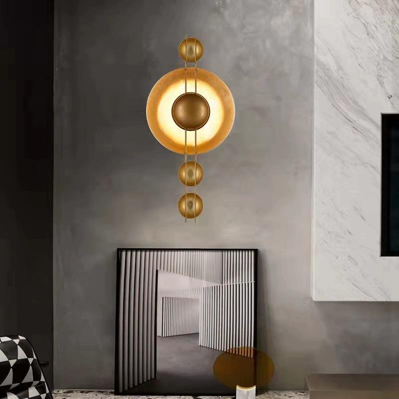 Shabby Chic Round Iron Gold Foil LED Wall Sconce Lamp