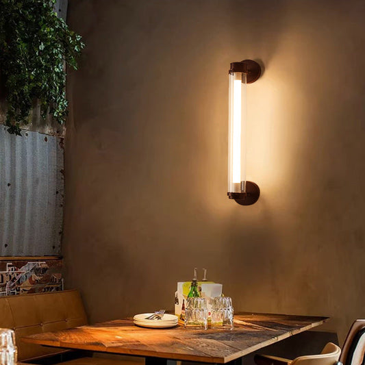 Industrial Bar Design Iron Acrylic LED Wall Sconce Lamp