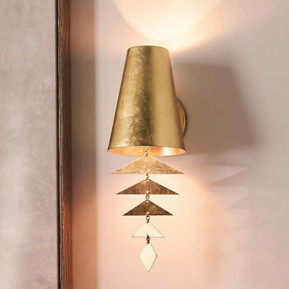 Art Deco Wind Chime-Shaped Iron 1-Light Wall Sconce Lamp