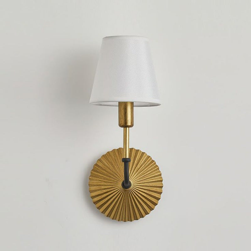 Tapered Shade Wall Sconce Lamp With Metal Base 1-Light
