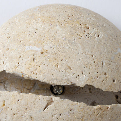 Japanese Yellow Travertine 1-Light Wall Sconce Lamp
