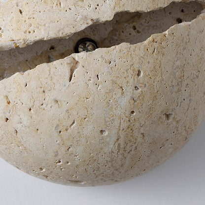 Japanese Yellow Travertine 1-Light Wall Sconce Lamp