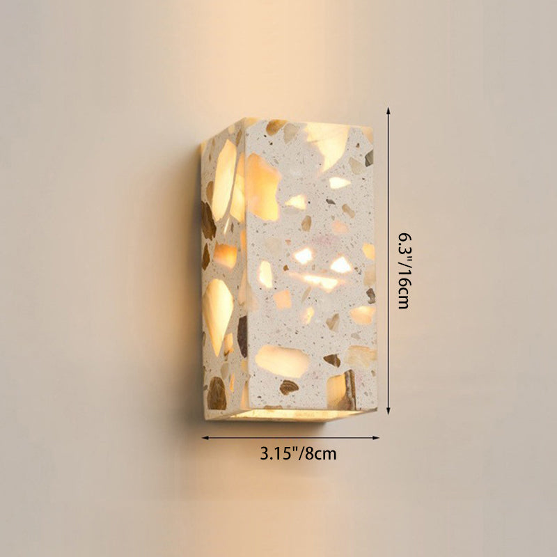 Scandinavian Square Translucent Stone LED Wall Sconce Lamp
