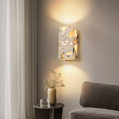 Scandinavian Square Translucent Stone LED Wall Sconce Lamp