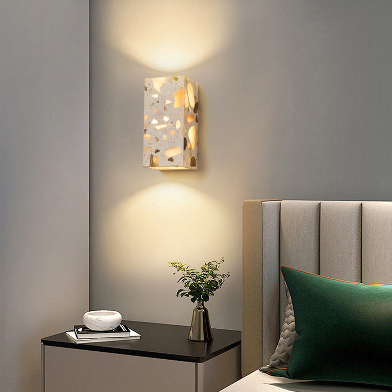 Scandinavian Square Translucent Stone LED Wall Sconce Lamp