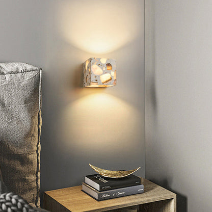 Scandinavian Square Translucent Stone LED Wall Sconce Lamp