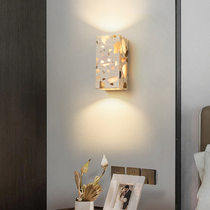 Scandinavian Square Translucent Stone LED Wall Sconce Lamp
