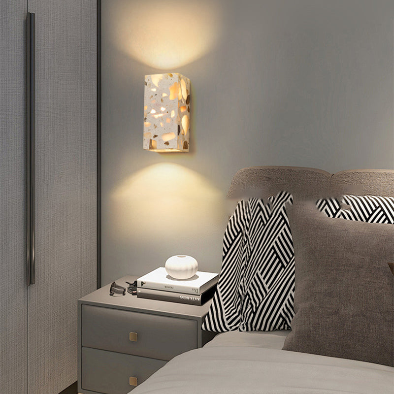 Scandinavian Square Translucent Stone LED Wall Sconce Lamp