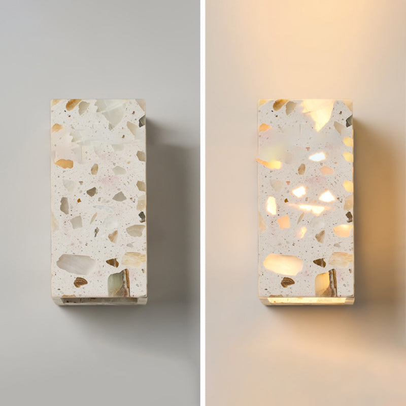 Scandinavian Square Translucent Stone LED Wall Sconce Lamp