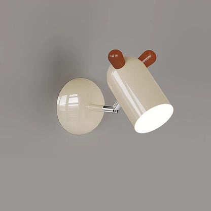 Kids Cute Cylinder Shade Iron Acrylic LED Wall Sconce Lamp