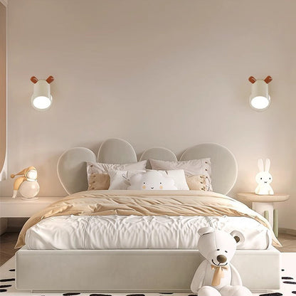 Kids Cute Cylinder Shade Iron Acrylic LED Wall Sconce Lamp