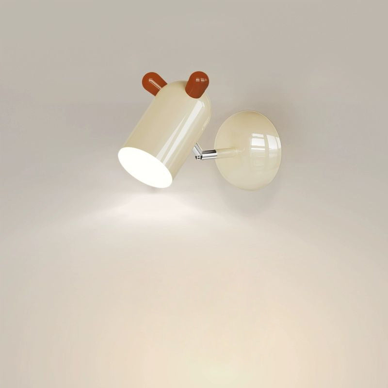 Kids Cute Cylinder Shade Iron Acrylic LED Wall Sconce Lamp