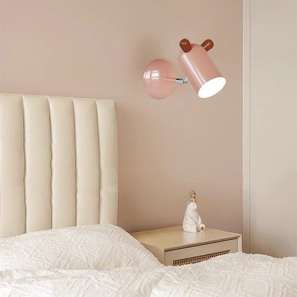 Kids Cute Cylinder Shade Iron Acrylic LED Wall Sconce Lamp