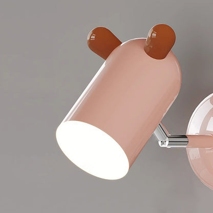 Kids Cute Cylinder Shade Iron Acrylic LED Wall Sconce Lamp