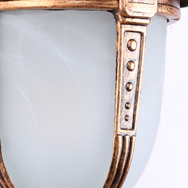 French Faux Marble Aluminum 1-Light Wall Sconce Lamp