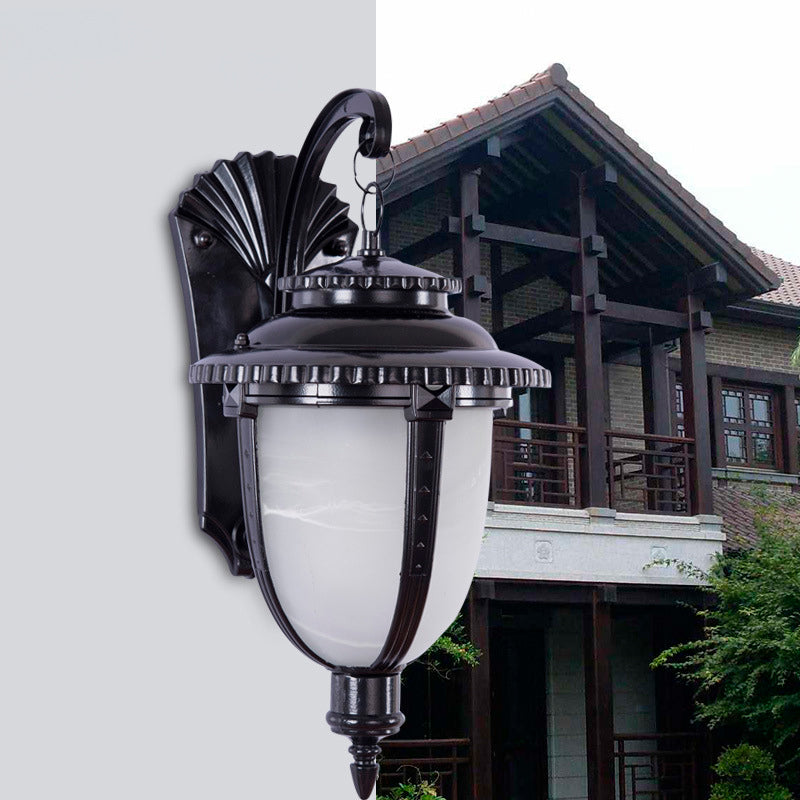 French Faux Marble Aluminum 1-Light Wall Sconce Lamp