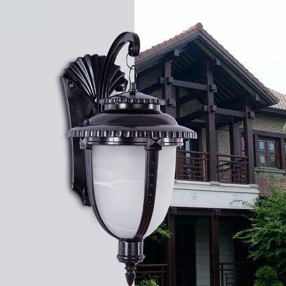 French Faux Marble Aluminum 1-Light Wall Sconce Lamp