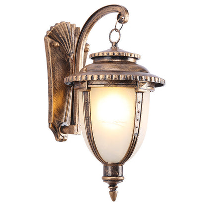 French Faux Marble Aluminum 1-Light Wall Sconce Lamp