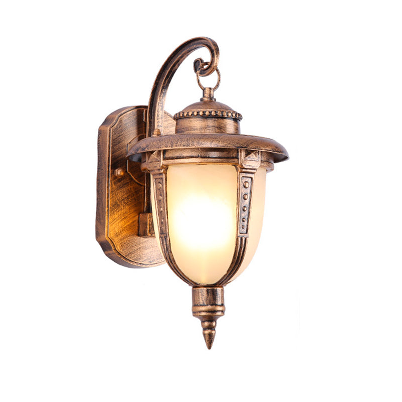 French Faux Marble Aluminum 1-Light Wall Sconce Lamp