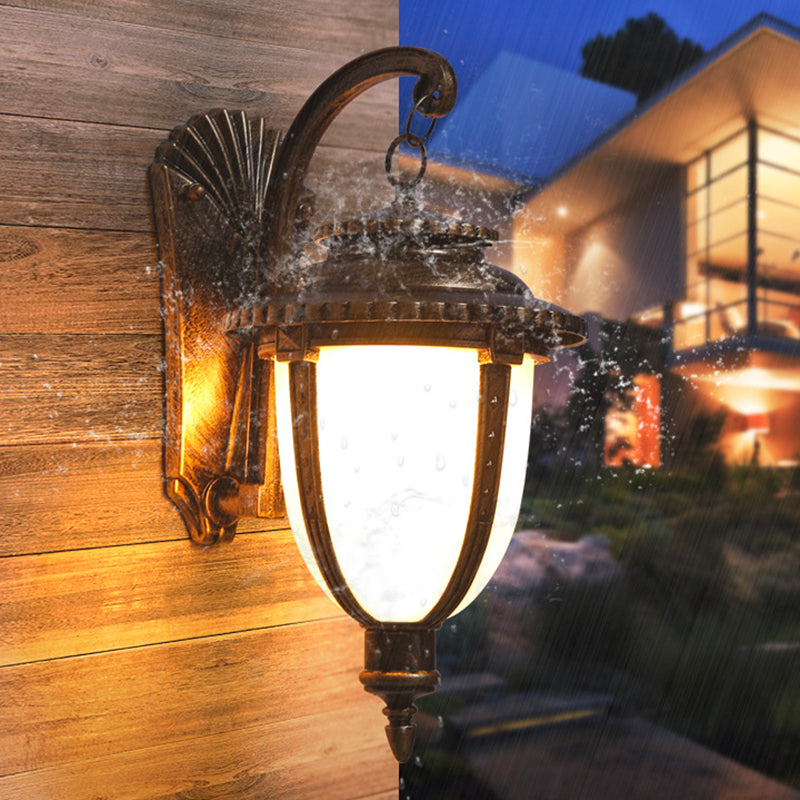 French Faux Marble Aluminum 1-Light Wall Sconce Lamp