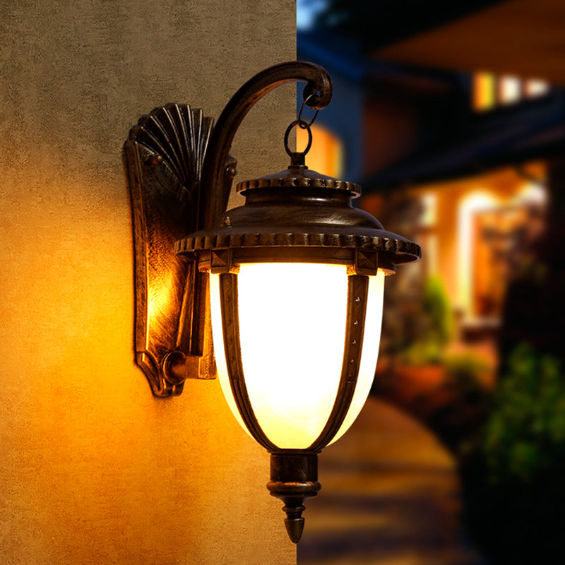 French Faux Marble Aluminum 1-Light Wall Sconce Lamp