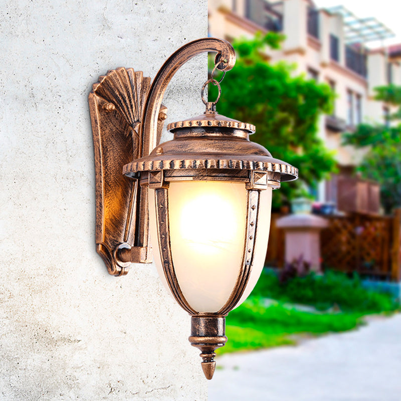 French Faux Marble Aluminum 1-Light Wall Sconce Lamp