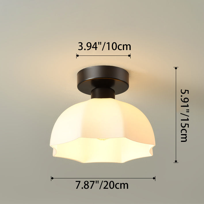Contemporary Glass Flower Ceiling Light
