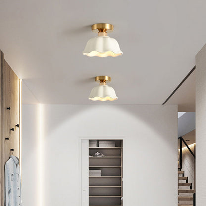 Contemporary Glass Flower Ceiling Light