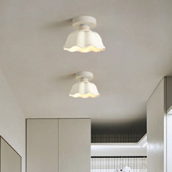 Contemporary Glass Flower Ceiling Light
