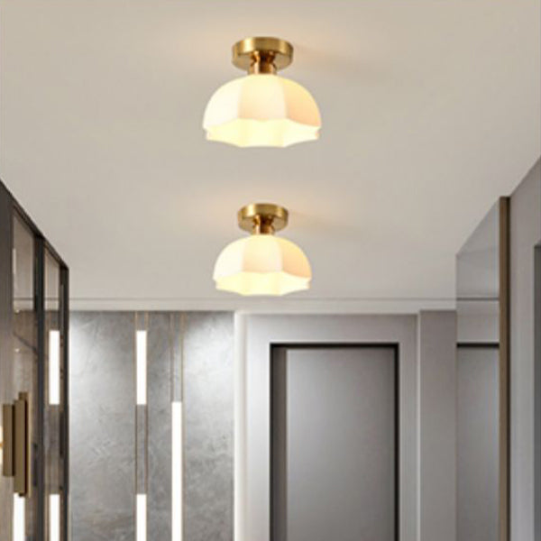 Contemporary Glass Flower Ceiling Light
