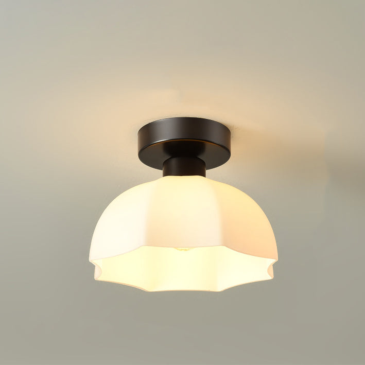 Contemporary Glass Flower Ceiling Light