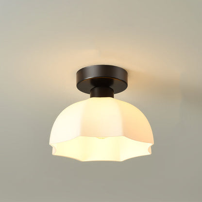 Contemporary Glass Flower Ceiling Light