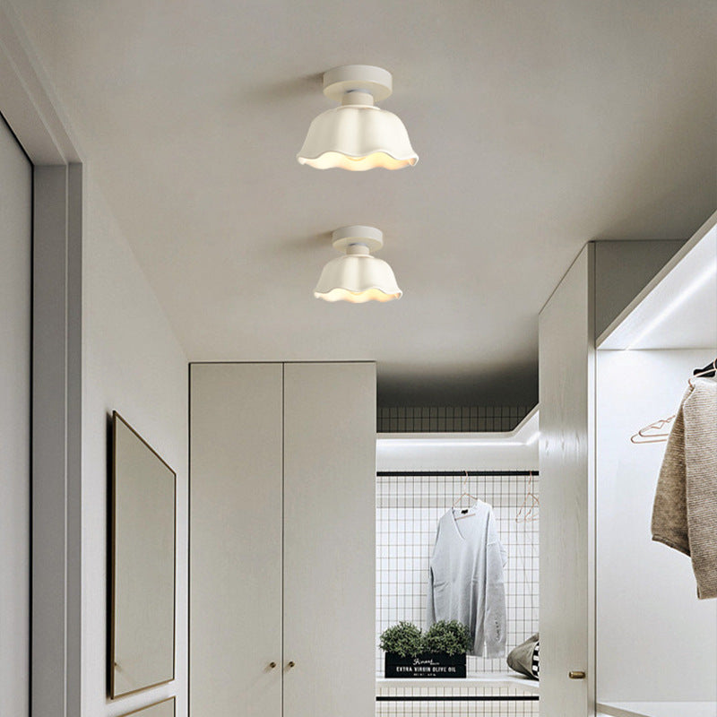 Contemporary Glass Flower Ceiling Light