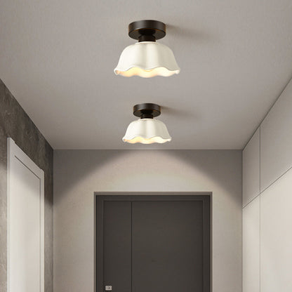 Contemporary Glass Flower Ceiling Light