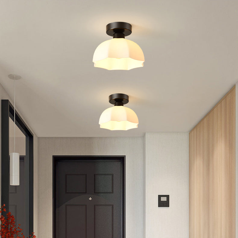 Contemporary Glass Flower Ceiling Light