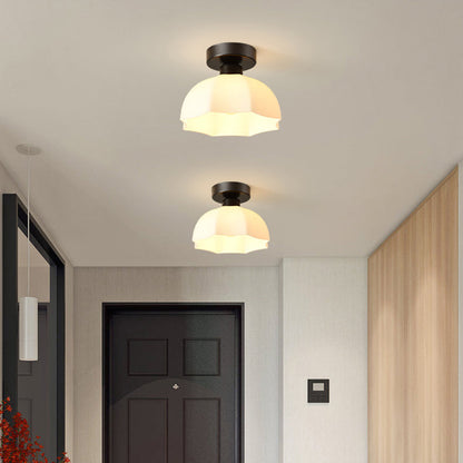 Contemporary Glass Flower Ceiling Light
