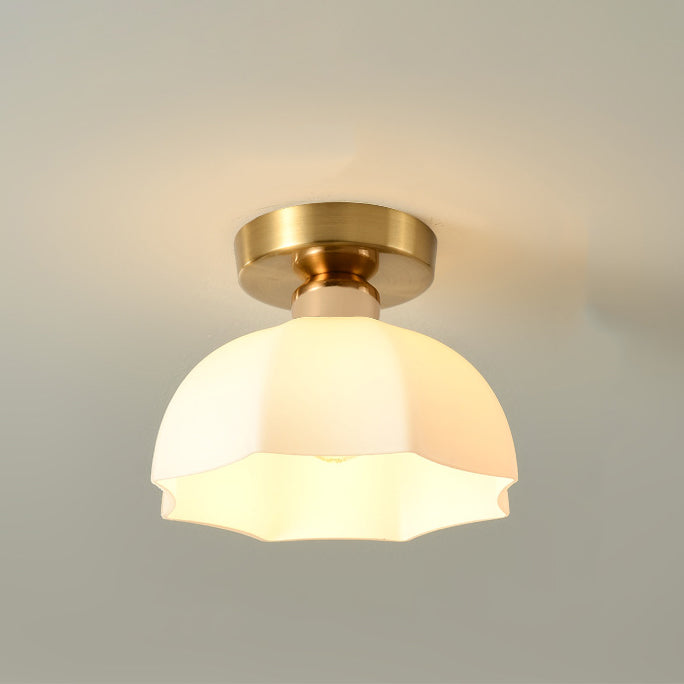 Contemporary Glass Flower Ceiling Light