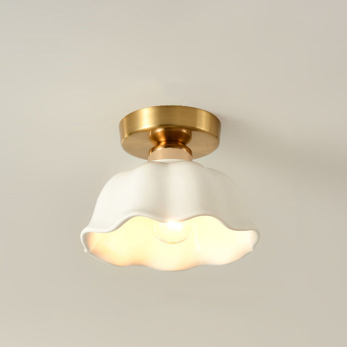 Contemporary Glass Flower Ceiling Light