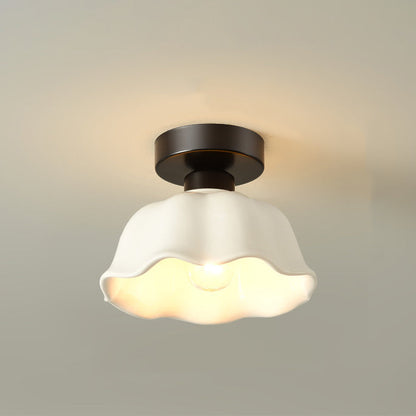 Contemporary Glass Flower Ceiling Light