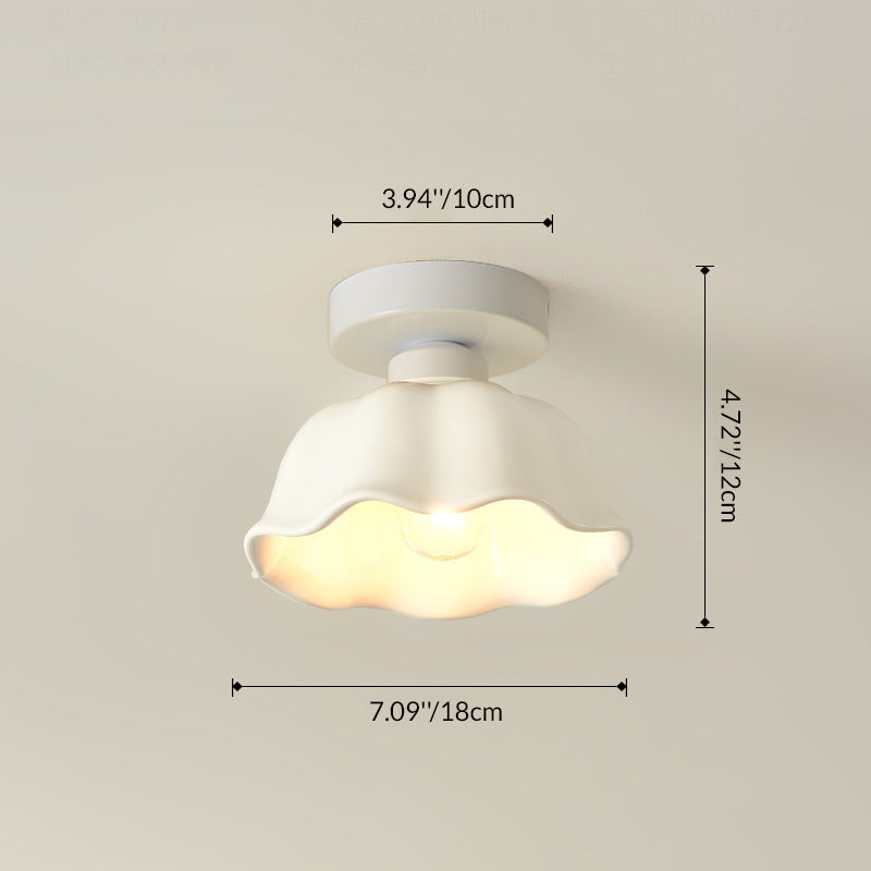 Contemporary Glass Flower Ceiling Light